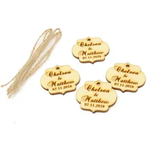 50* персонализированные Выгравированные деревянные вина Шарм на заказ Деревяная этикетка бирки подарки на день рождения на свадьбу бирки в деревенском стиле свадебный душ ярлыки