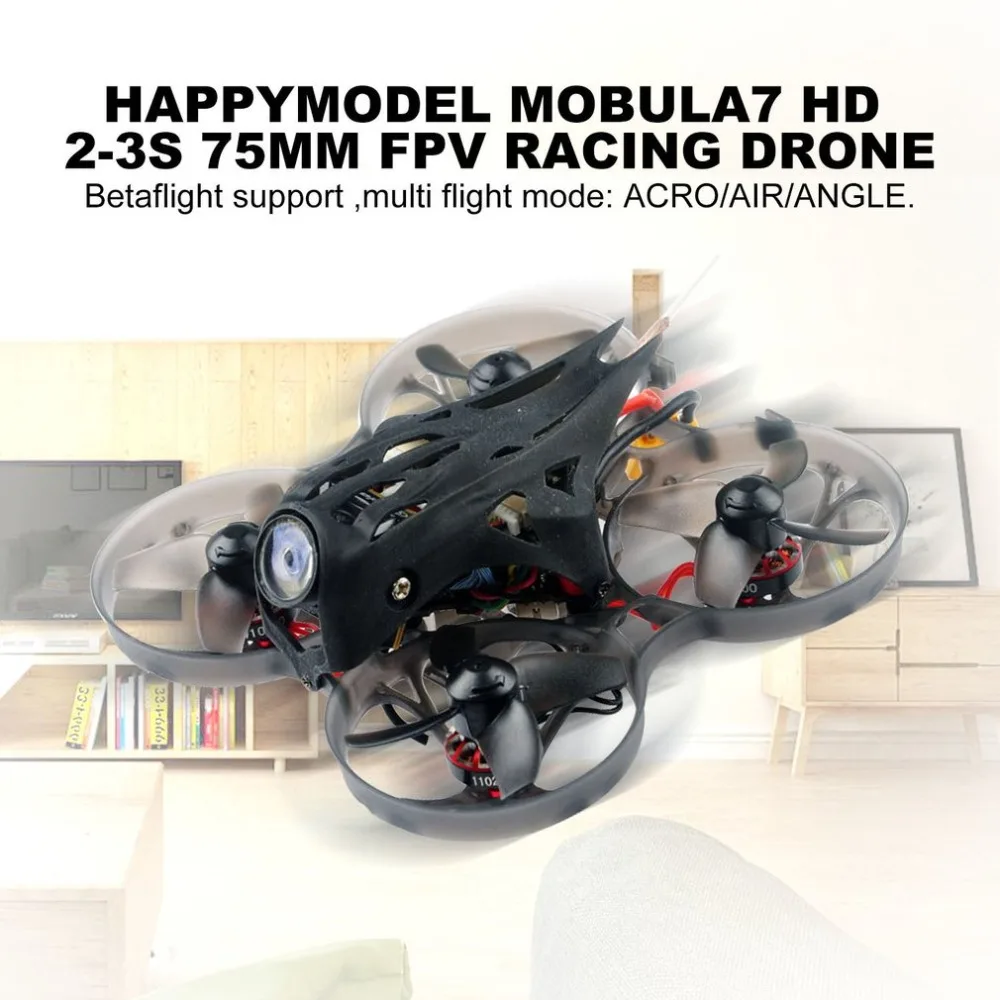 Happymodel Mobula7 HD 2-3S 75 мм Crazybee F4 Pro Whoop FPV гоночный Дрон PNP BNF w/CADDX черепаха V2 HD камера Ds-M2/Ds-MX приемник