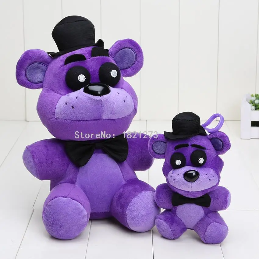 Пять ночей у Фредди плюшевый FNAF фиолетовый Медвежонок Freddy Fazbear плюшевые игрушки чучело кулон в форме куклы 25 см/14 см