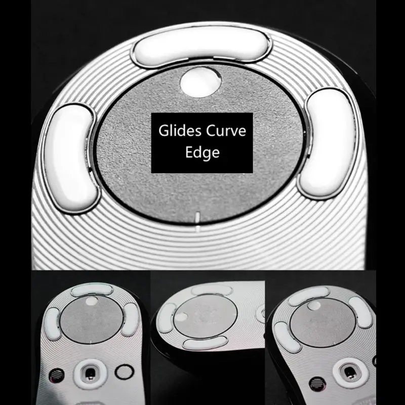 2 Sets/pack Mouse Feet Mouse Skate For Logitech MX518 /G400 /G400S White Glides Curve Edge mouse skates