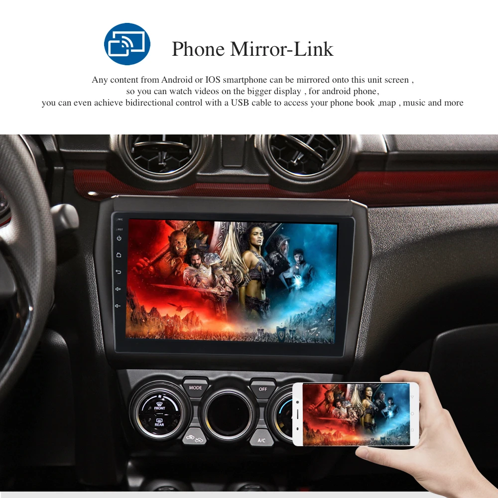 Best Car Multimedia for Suzuki Swift Autoradio 2018 2017 2019 2 din android 9.0 Headunit with WIFI GPS DAB USB BT Radio Stereo 4G+32G 3