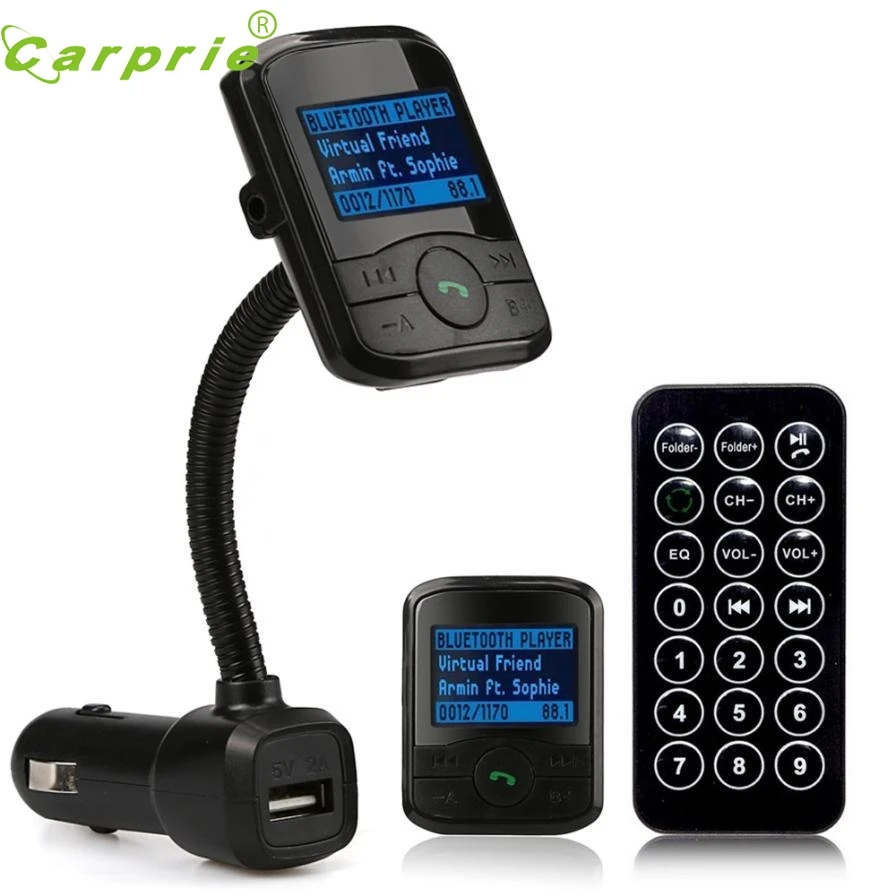 

New Arrival Car-styling LCD Car Kit MP3 Bluetooth Player FM Transmitter Modulator SD MMC USB Remote or6
