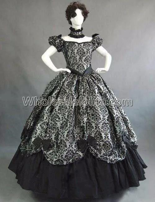 Винтажные костюмы 1860 s Civil War Southern Belle готическое платье лолиты викторианские платья