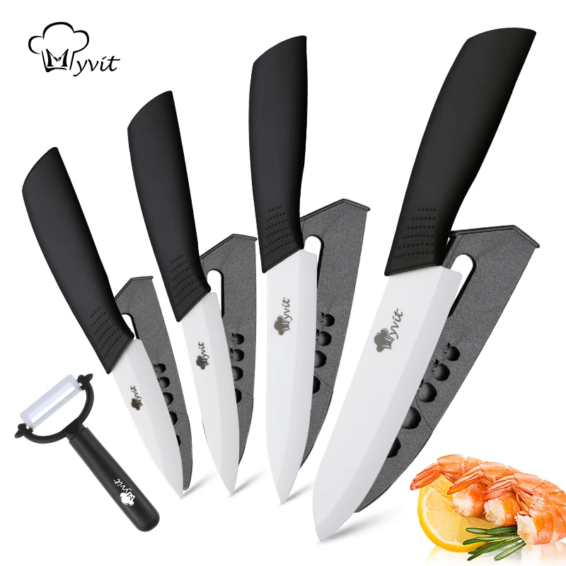 

Ceramic Kitchen Knife Chef Utility Paring Fruit Vegetable knives 3 4 5 6 inch + peeler Zirconia White Ceramic Blade Cooking Tool