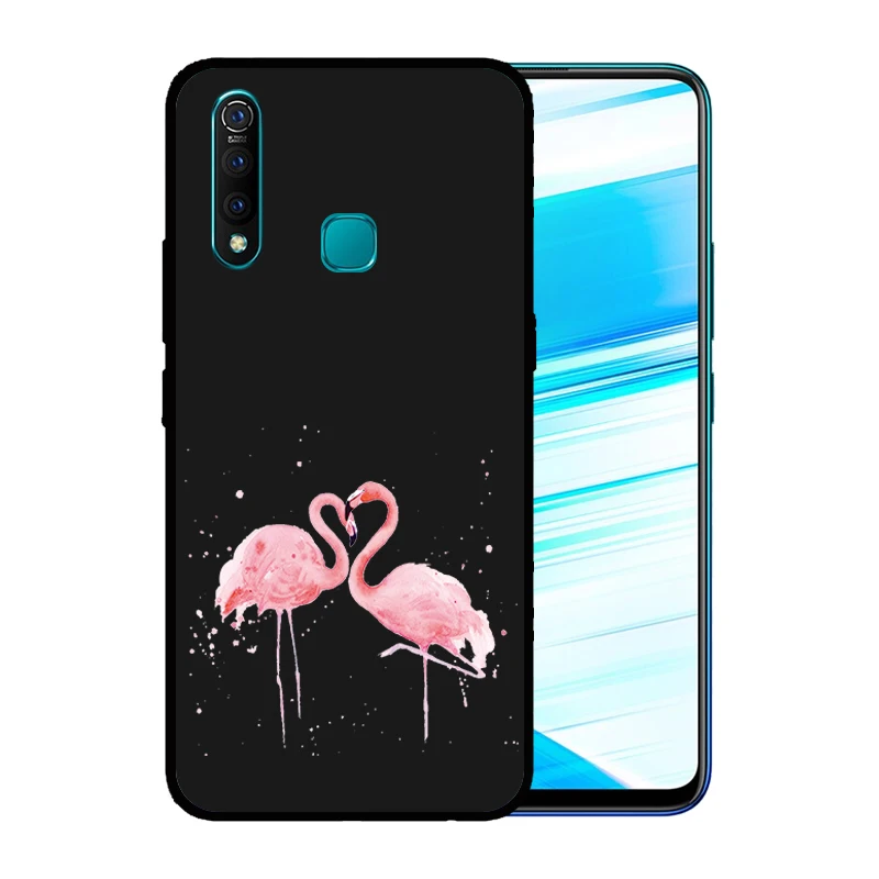 Мягкий силиконовый черный чехол для VIVO Z5X Z3 Z3i Z1 Z1i iQoo Pro NEO Прочный с изображением