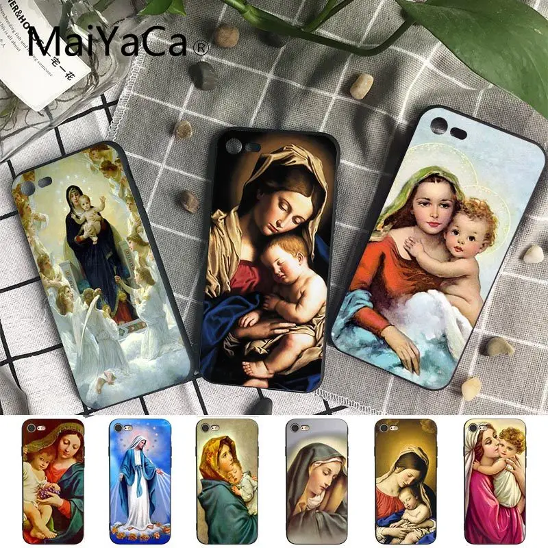 MaiYaCa Virgin Mary Christian Christmas замечательный популярный чехол для телефона iPhone 8 7 6 6S Plus X XS
