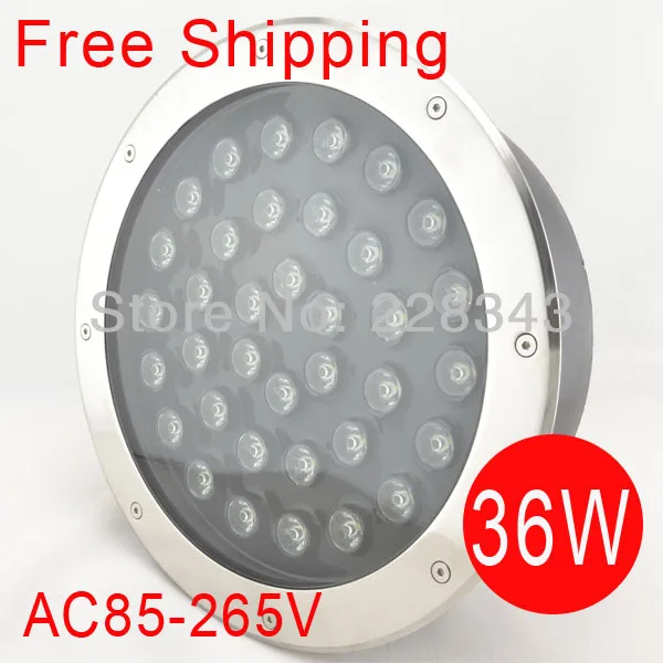 

Free shipping Retail 36W Led Underground Lamps / led underground light /garden led spot lamp IP68 85V-265V/CE&RoHS