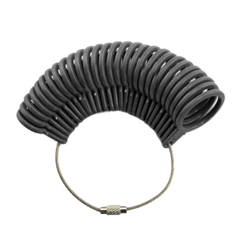 

US 0-13 UK A-Z Round Practical Plastic Gauge Easy To Use Finger Ring Sizer Jewelry Measurement Portable Gift Multifunctional Set