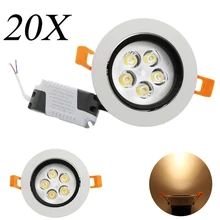 20X COB 6565 светильник 5 Вт потолочный светильник AC 85-265 В Встроенный светодиодный светильник настенный светодиодные прожекторы драйверы для домашнего освещения дома