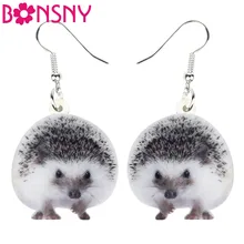 Bonsny Acrílico Declaração Brincos Gota Dangle Jóias Animal Bonito Dos Desenhos Animados do Ouriço Para Adolescentes Mulheres Meninas Presente Acessórios Encantos
