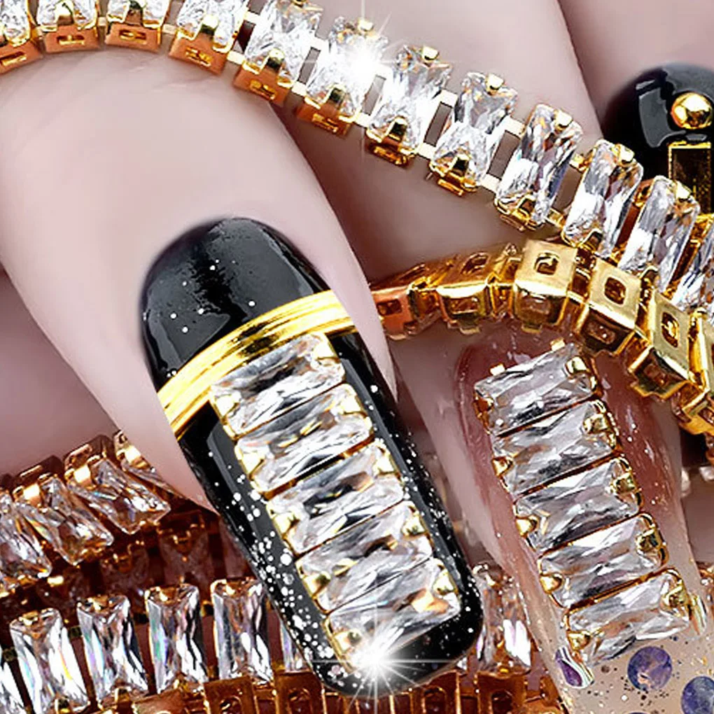 High Guality Nail Art Sequin Chain Crystal Zircon Nail Drill Decoration
