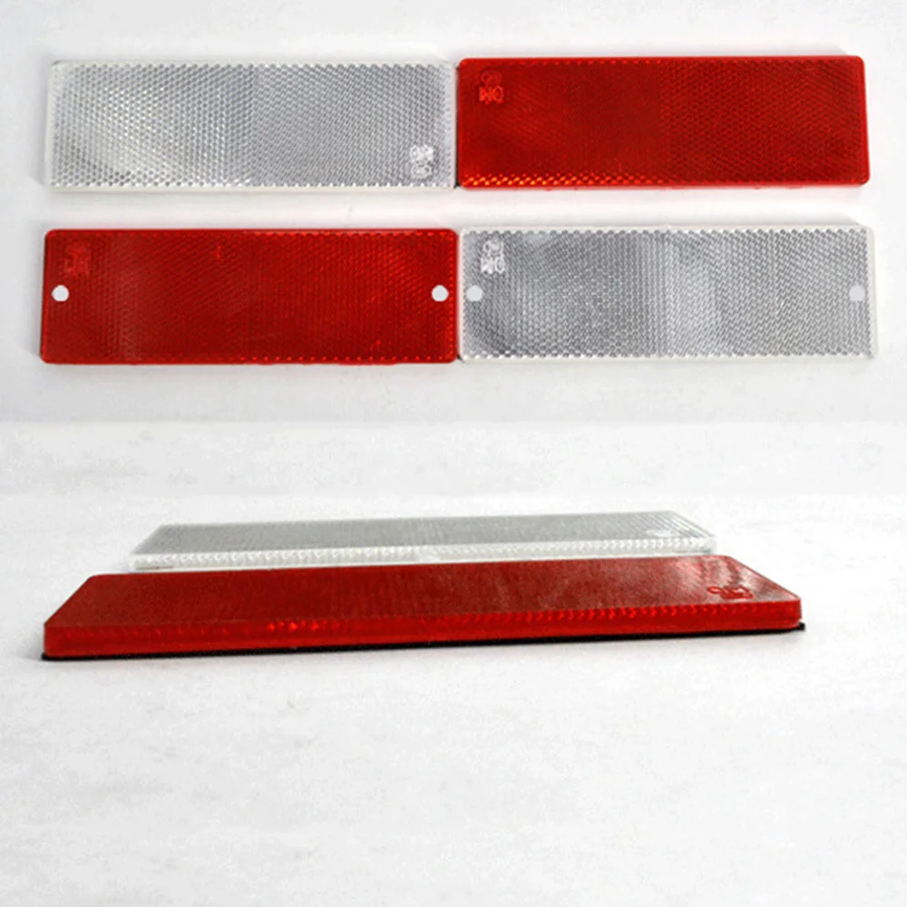 

10ps Red/White Reflective Strips Car Sticker Mark reflective strips Car Warning Stickers