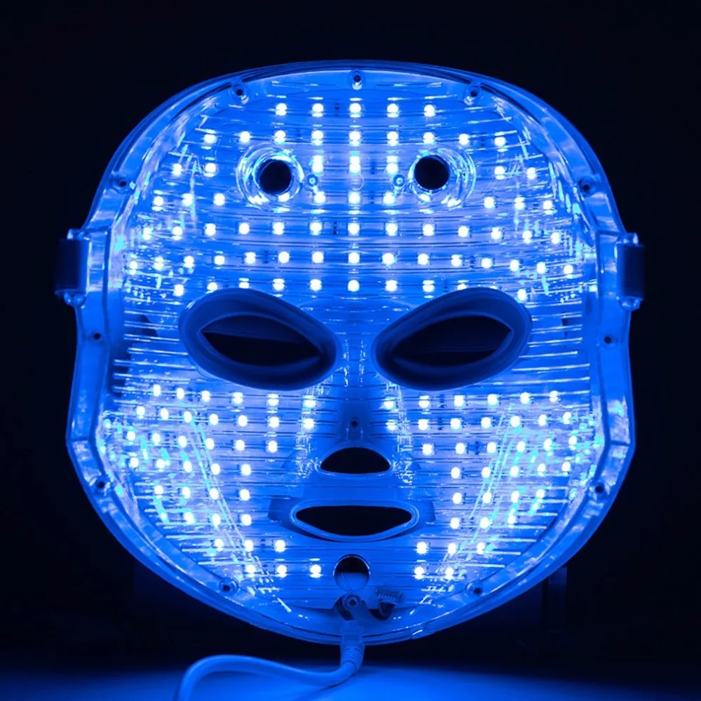 7 цветов светодиодный светильник фотонотерапия маска для лица Лечение кожи отбеливающая маска красота уход за кожей маска для лица морщин акне крем для удаления шрамов