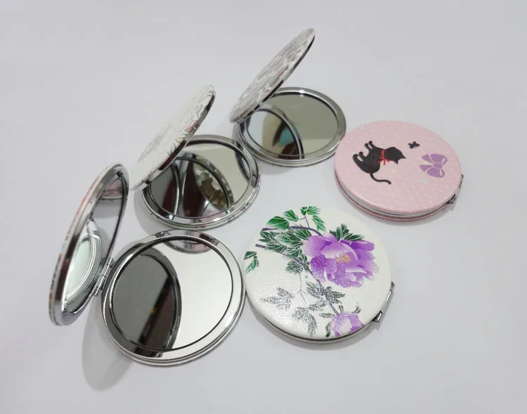 pocket mirror pu leather Double Sided Magnifying COMPACTS M070Pin