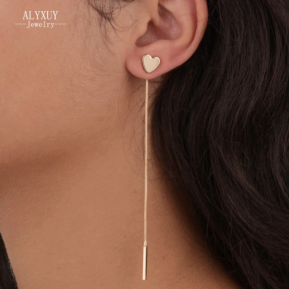 Новые ювелирные изделия Треугольники сердце дизайн кисточкой шпильки подарок для женщины девушки E3225