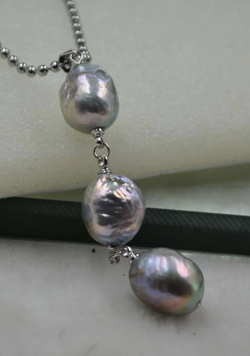 Длинное серое жемчужное ожерелье Kasumi 11 13 мм Item7121803|pearl pendant necklace|pendant necklacepearl |
