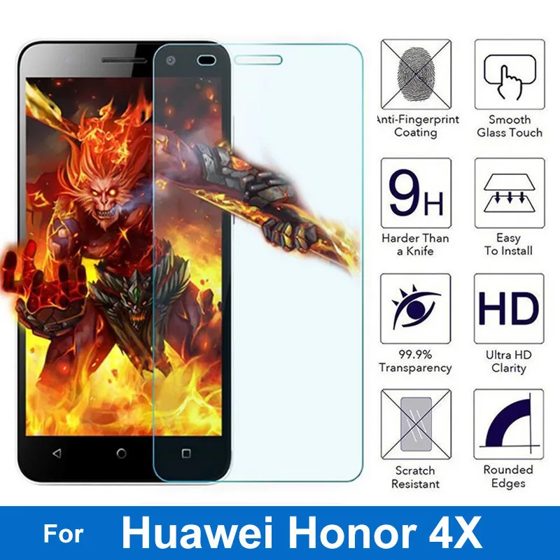 Honor 4X Play закаленное Стекло Экран протектор для huawei Honor4X веселье играть Che2-L11 Che2-L12 Che2-L23 для стекла, с защитой против царапин пленка