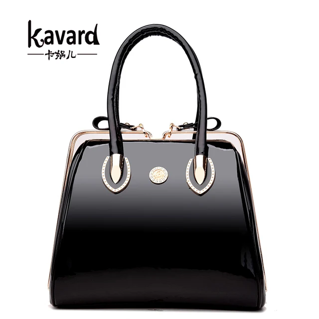 Kavard Luxury Patent Leather Handbags Women Bags Designer Wedding Kavard Luxury Patent Leather Handbags Women Bags Designer Wedding Handbag Las Evening Bag Bride Tote