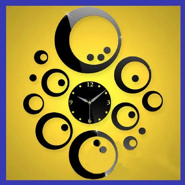 Reloj De Pared De cuarzo con diseño europeo, Reloj De Pared De cuarzo, Reloj decorativo moderno y grande, decoración De sala De estar con espejo acrílico DIY en 3D Reloj De Pared De cuarzo con diseño europeo, Reloj De Pared De cuarzo, Reloj decorativo moderno y grande, decoración De sala De estar con espejo acrílico DIY en 3D