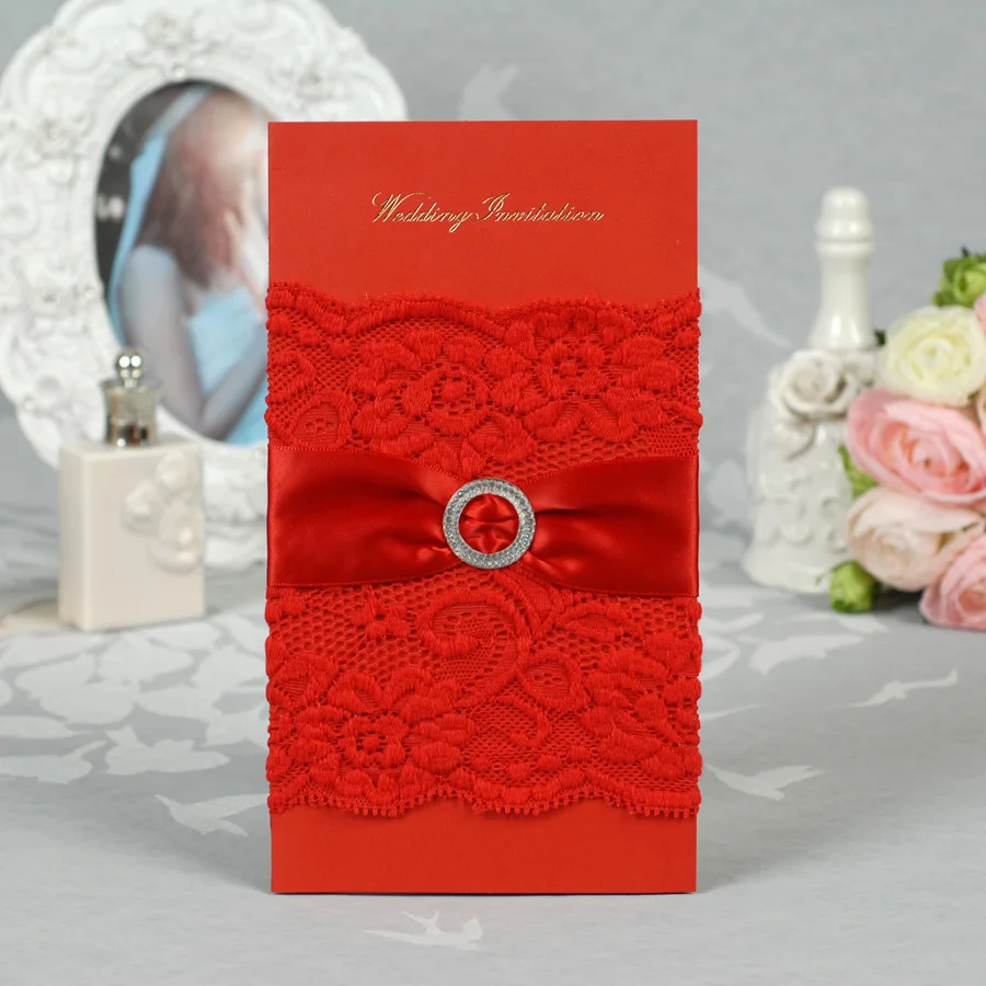 Red Color Lace flower Wedding Invitation Card with nice ribbon-in Cards & Invitations from Home & Garden on Aliexpress.com | Alibaba Group Red Color Lace flower Wedding Invitation Card with nice ribbon-in Cards & Invitations from Home & Garden on Aliexpress.com | Alibaba Group