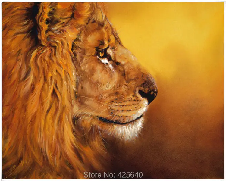 

Lion Art 24X32 inches Painting Home Decoration Oil painting Wall Pictures for living room Home Decor paints Wall art paint