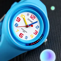 2018 Прохладный SKMEI моды Повседневное часы дети смотрят дети часы кварцевые антифриза дети часы мальчик девочка малыш Наручные часы
