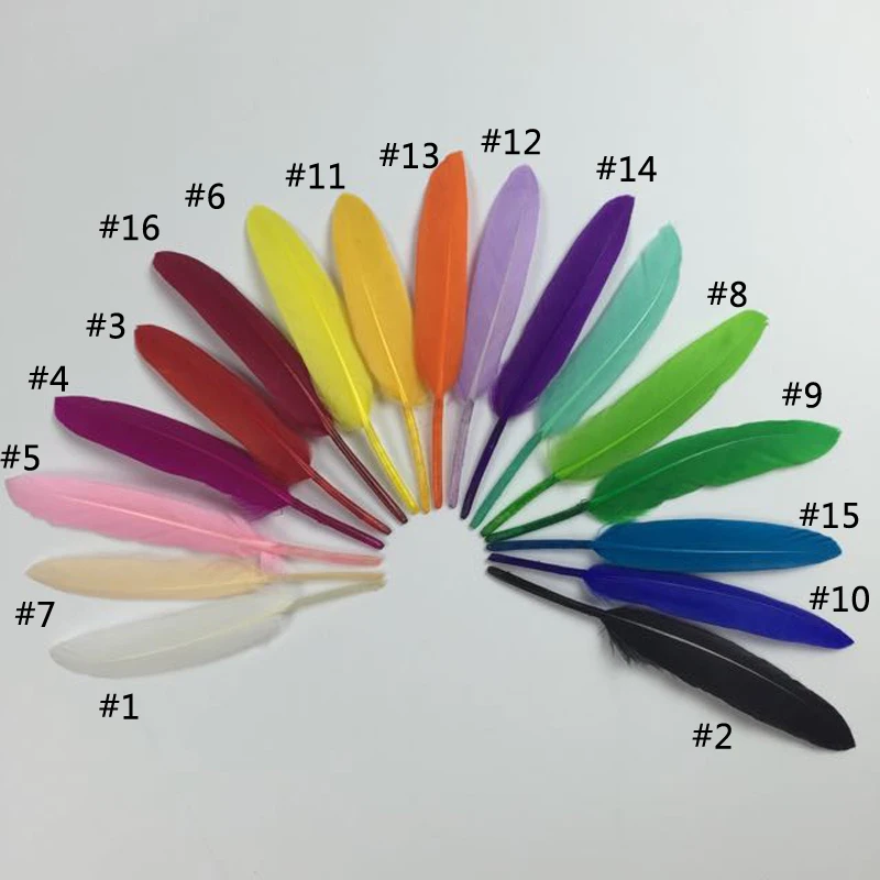 

100 Pcs/Lot Natural Goose Feather 8cm Colorful Wedding Decoration DIY Feathers Trim Material Accessories