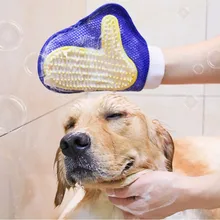 Собака кошачьи перчатки Мягкая силиконовая кисть щетка для вычесывания животных эффективное Красота ПЭТ перчатки кошка собака очистки банные принадлежности