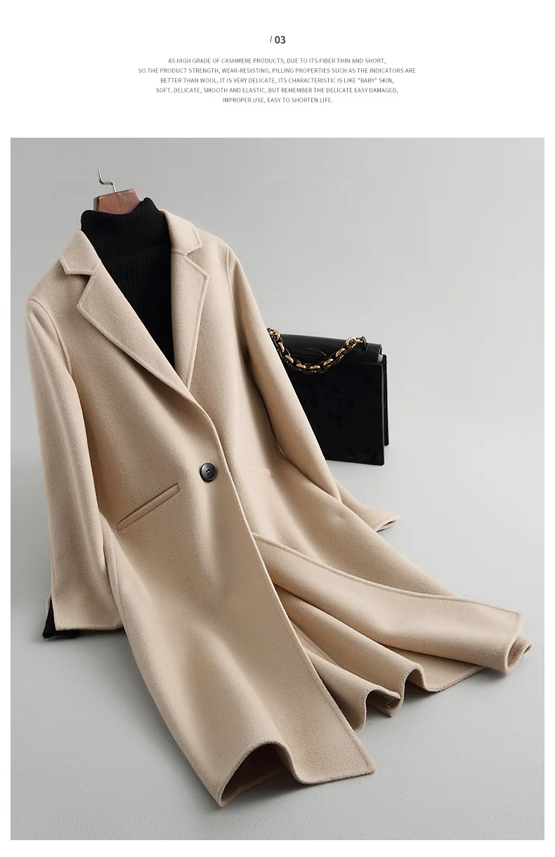 AYUNSUE abrigos de mujer invierno элегантный шерстяной пиджак женский длинный приталенный плащ пальто женские длинные куртки верхняя одежда LX2095