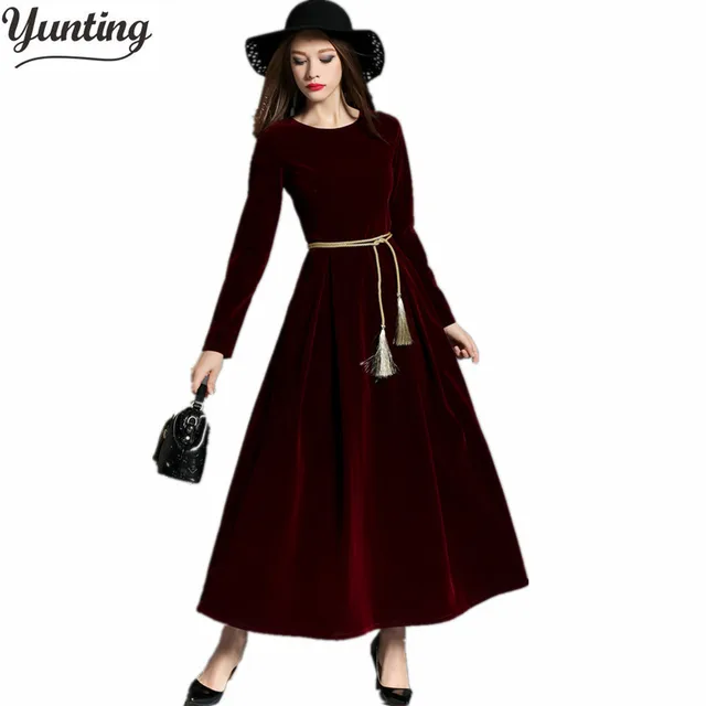 Long Velvet Dress