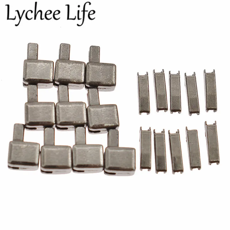 Lychee Life 10 шт. металлическая ремонтная застежка молния стопор цинк 3 # сплав