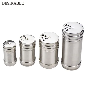 

New Condiment Bottle Have Holes High Quality Stainless Steel With Rotating Pepper with Chili Powder Cumin Powder Spread Bottles