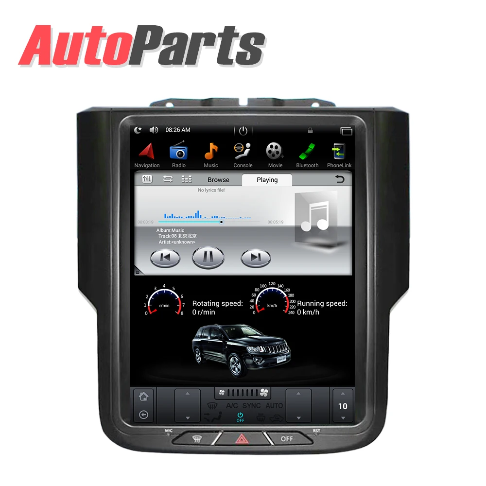 

Android 8.1 6 core 4gb ram 10.4" Tesla car audio radio multimedia system gps navigation for Dodge Ram 1500 2014 2015 2016- 2018