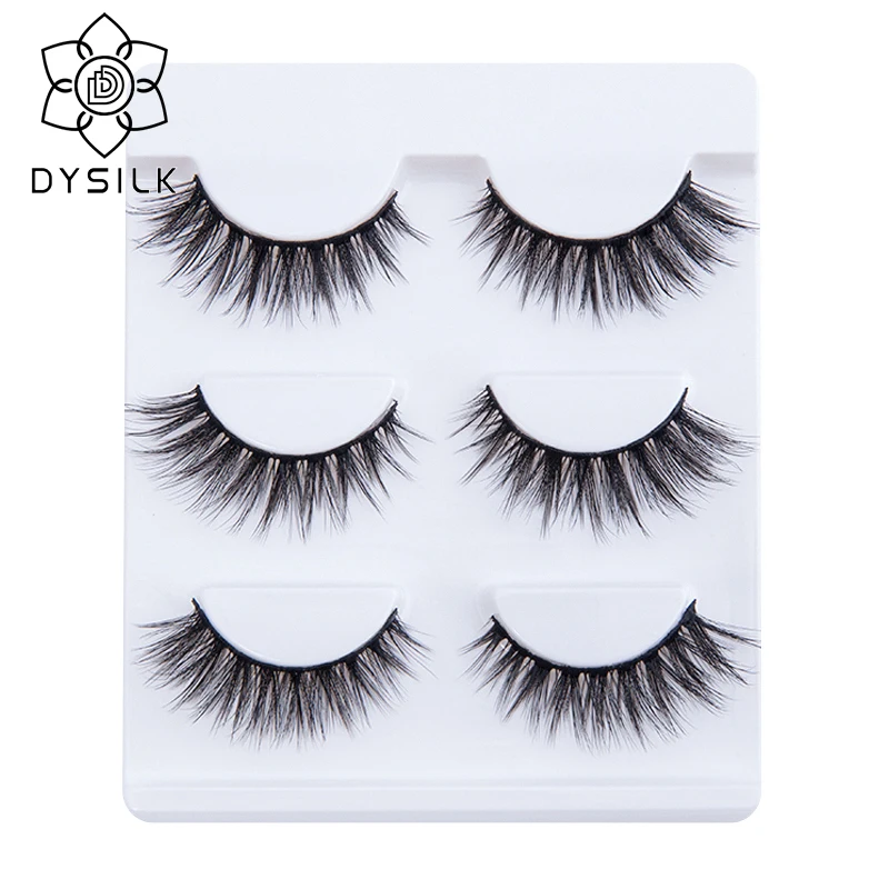 

3 Pairs Natural Thick Makeup Tool Cross Mink False Eyelashes Eye Lashes Black Soft Natural Long False Eyelashes Wholesale