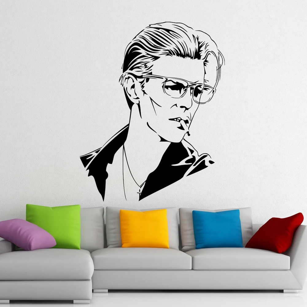 

David Bowie Wall Decals Music Singer Stars Wall Stickers for Kids Room Home Design Vinyl Murals Art Poster Vinilos Paredes A292