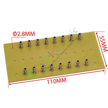 

Wholesale and retail 4pc copper plated nickel Fiberglass Turret Terminal Strip 16pin Lug Tag Board free shipping