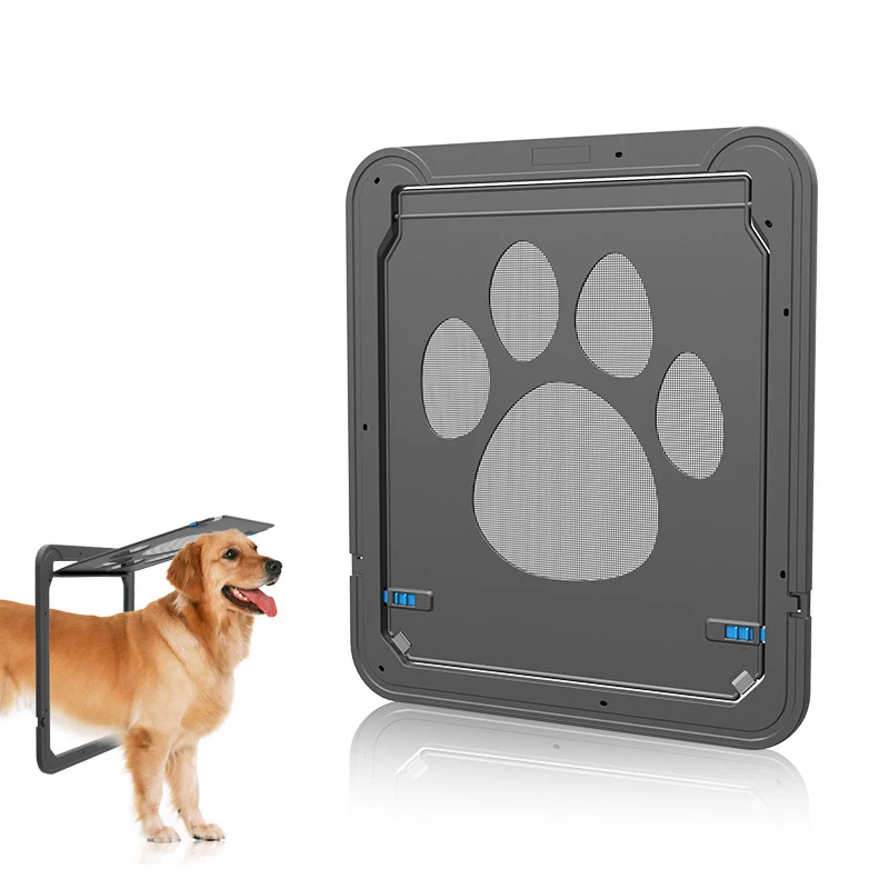 SMARTPET ABS пластиковая дверь для кота котенка безопасности заслонки двери для экрана окна безопасности заслонки ворота для больших и средних собак - Цвет: Черный