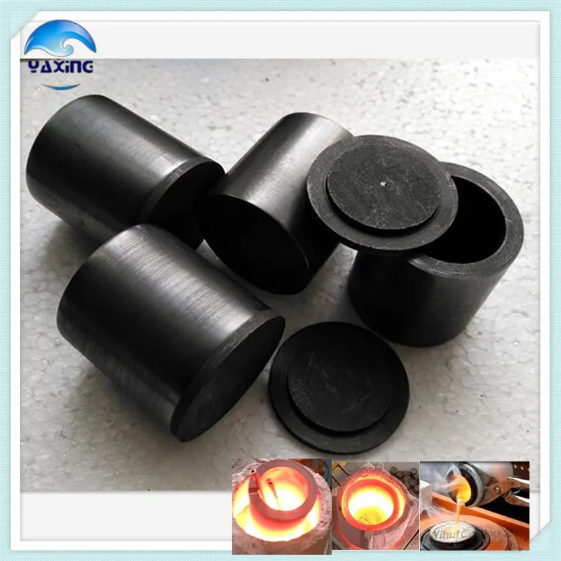 С крышкой Dia50x H50mm графит высокой чистоты тигель используется для драгоценных