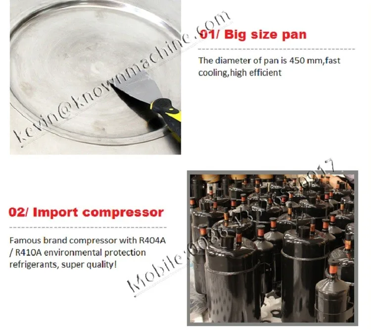 110 V/220 V импортированные компрессоры R410A темперауре Функция настройки для приготовления мороженого ролл машина, плоский поддон машина для