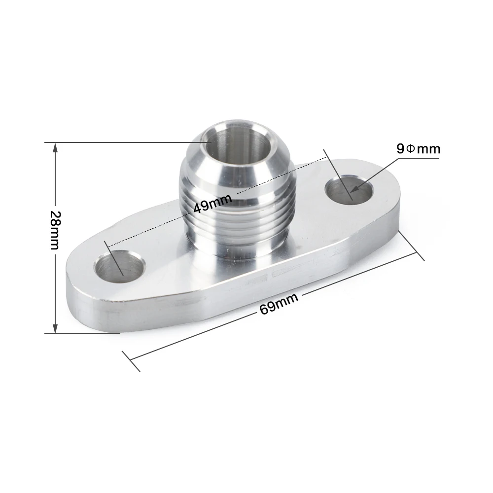 Для слив масла из турбины возвратный фланец адаптер AN10 герметичный нет необходимости прокладка ЧПУ процесс для T3 T4 GT28 GT30 GT35 T25 YC101455