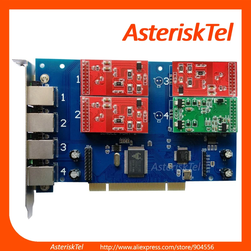 bilder für TDM410P stern-karte mit 4 FXS/FXO Module, Analog FXO FXS board Unterstützt Asterisk FreePbx digium pci für voip telefone tk-anlage bilder für TDM410P stern-karte mit 4 FXS/FXO Module, Analog FXO FXS board Unterstützt Asterisk FreePbx digium pci für voip telefone tk-anlage