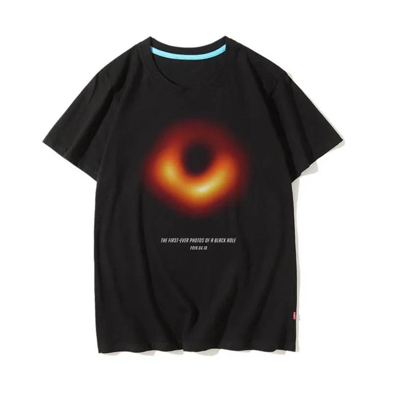 

2019 Science equation T-shirt women men geek t shirts comic tee tshirt The Big Bang Theory of relativity black hole letter print