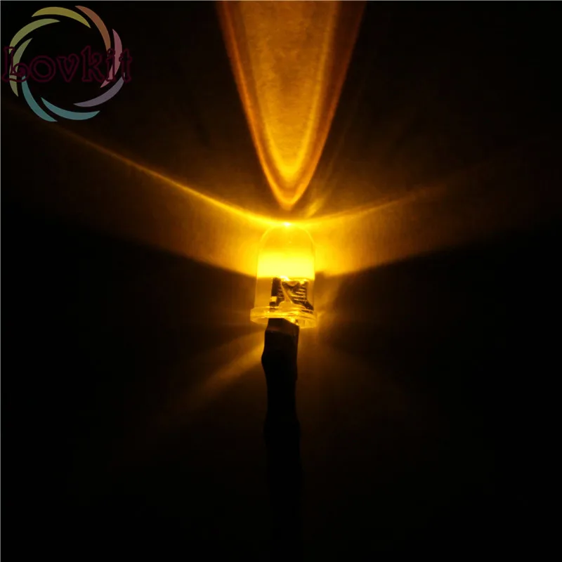

20X 5MM Round Top Pre-Wired LED 12v Resistor Yellow Bright Emitting Diode 12V DC 20CM Pre Wired Led Diodes Car Lamp DIY Hot SALE