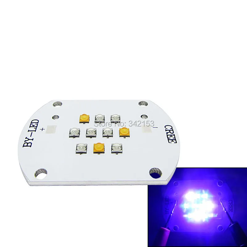 Cree XTE XT E 50W Ярко синий (7 шт.) + теплый белый (3 Светодиодный фонарь ярко яркий 1500 мА