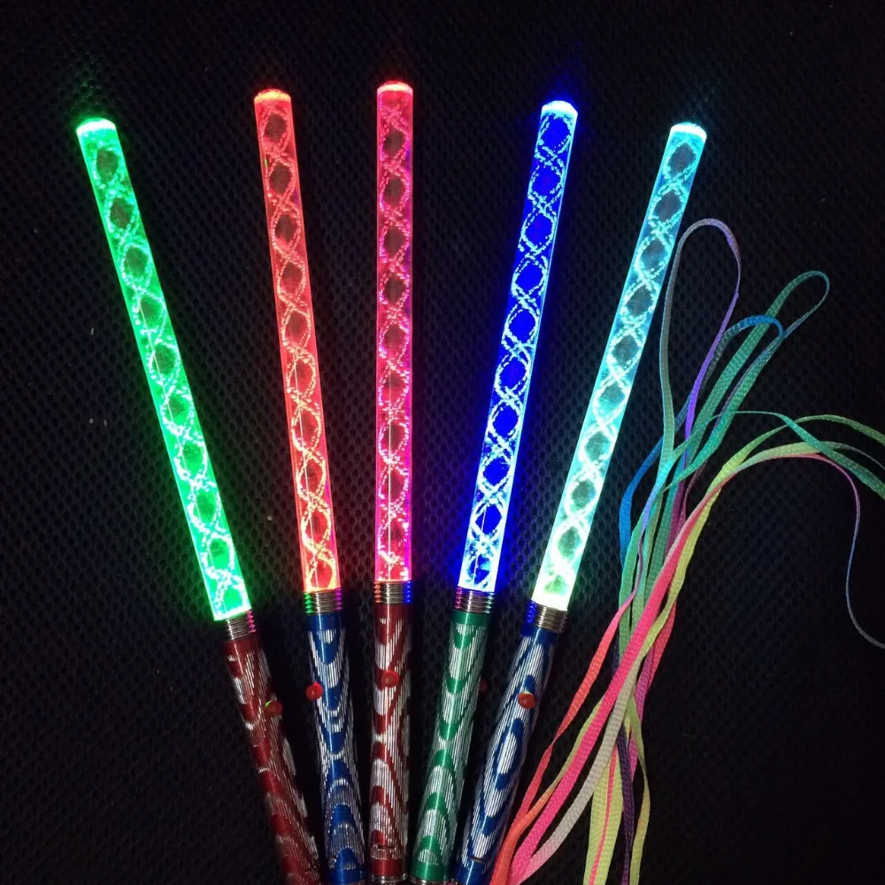 300pcs-26x1-2cm-Multi-Color-Acrylic-LED-Stick-Glowing-Magic-Wand-Light-Up-For-Wedding-Concert