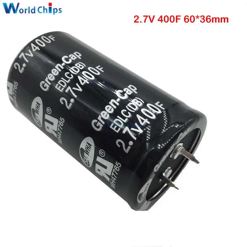 2 7 в 400F 60*36 мм 2.7V400F 60x36 супер фарад конденсатор низкая ESR высокая частота Ultracapacitor