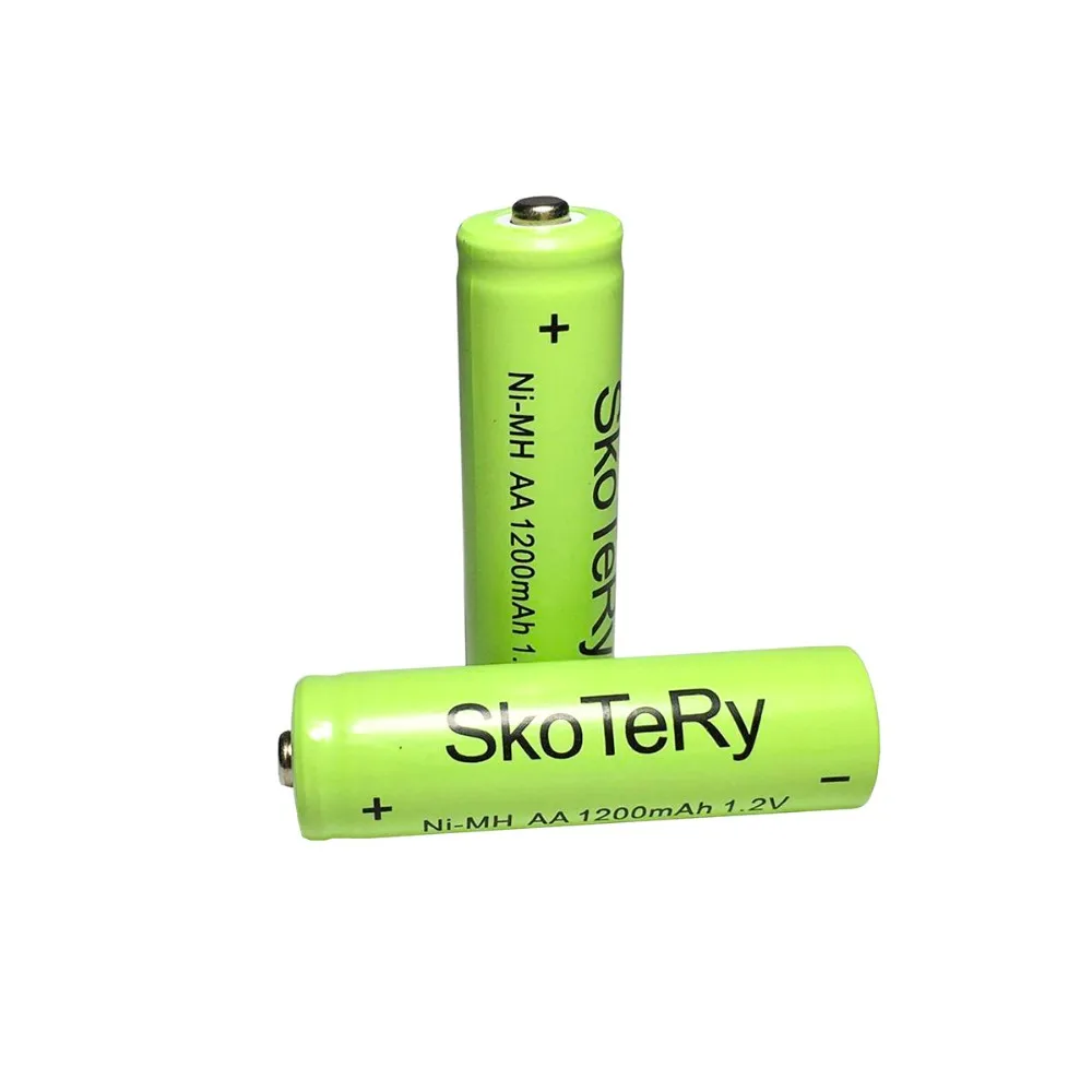 10 шт./лот AA перезаряжаемые батареи AA NiMH 1,2 V 1200mAh Ni-MH 2A Аккумуляторы для камеры/фонарика