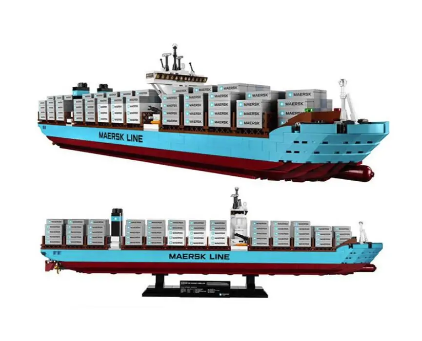 

22002 1518Pcs Technic Series The Maersk Cargo Container Ship Set Educational Building Blocks Bricks Model Toys Gift 10241