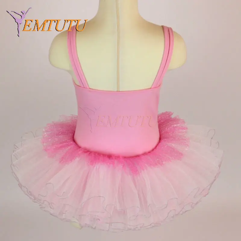 Детские Балетные танцевальные костюмы с юбкой-пачкой розовая детская танцевальная юбка-пачка из хлопка и лайкры детская балетная одежда балерины балетная фатиновая юбка для девочек