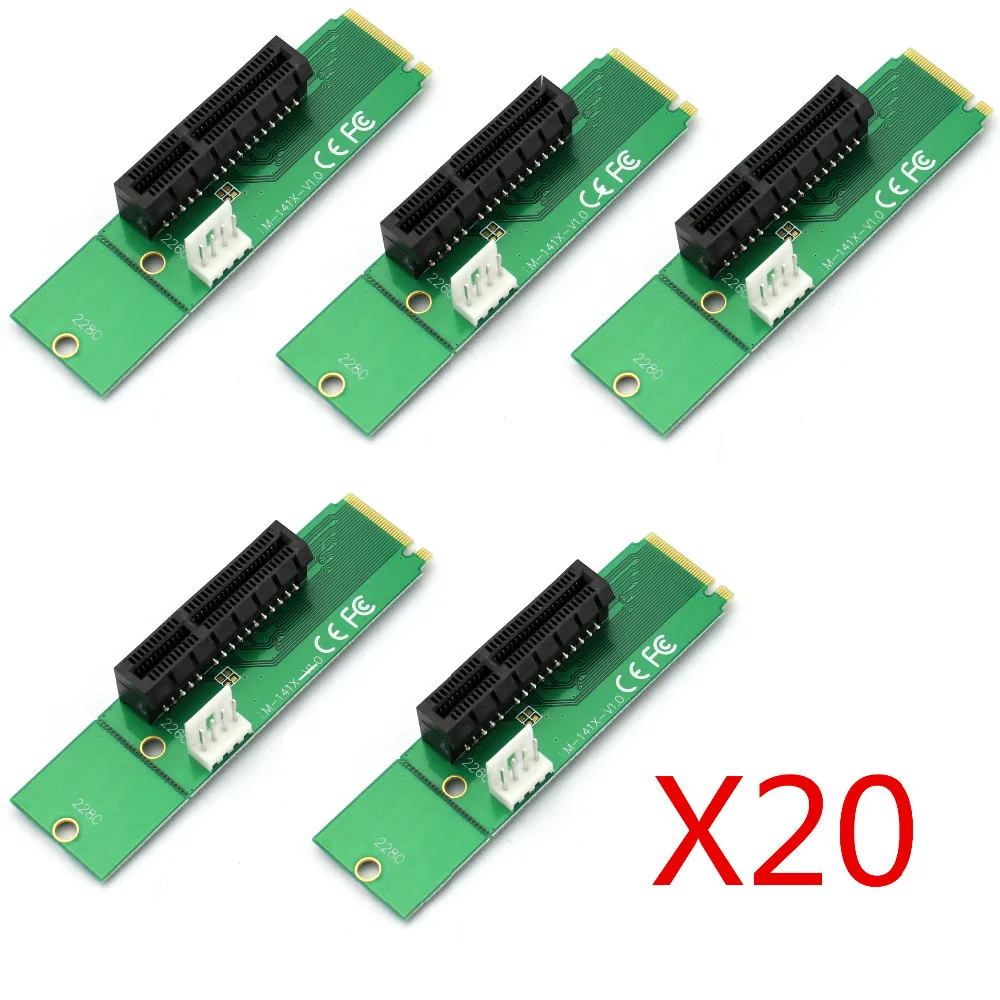 Q13025-100 100 шт. WBTUO LM-141X-V1.0 PCI-E 4X Female to NGFF M.2 M кабель питания с адаптером | Компьютеры и